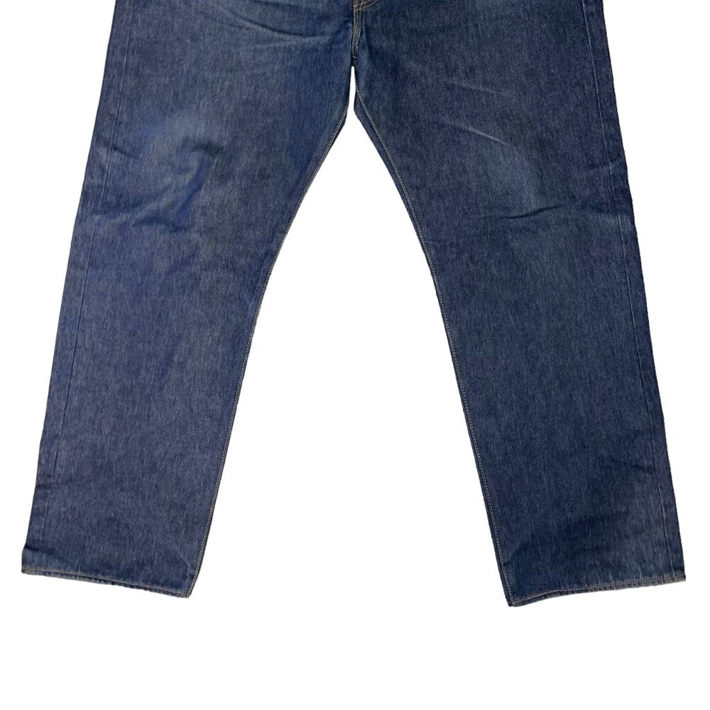 Levis 501 Button Fly Straight Leg Jeans Mens 42 32 Dark Wash Big and Tall - Picture 4 of 8